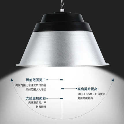 亚明led工矿灯100瓦工业仓库厂房车间天棚灯200W球场室内照明吊灯