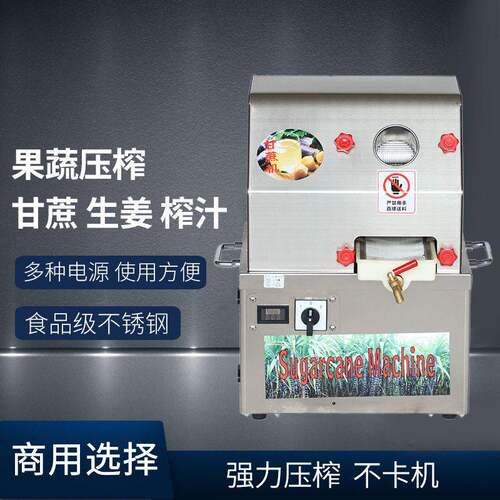 定制小型商用台式 电动果蔬甘蔗榨汁机 电动摆摊不锈钢食品榨汁机