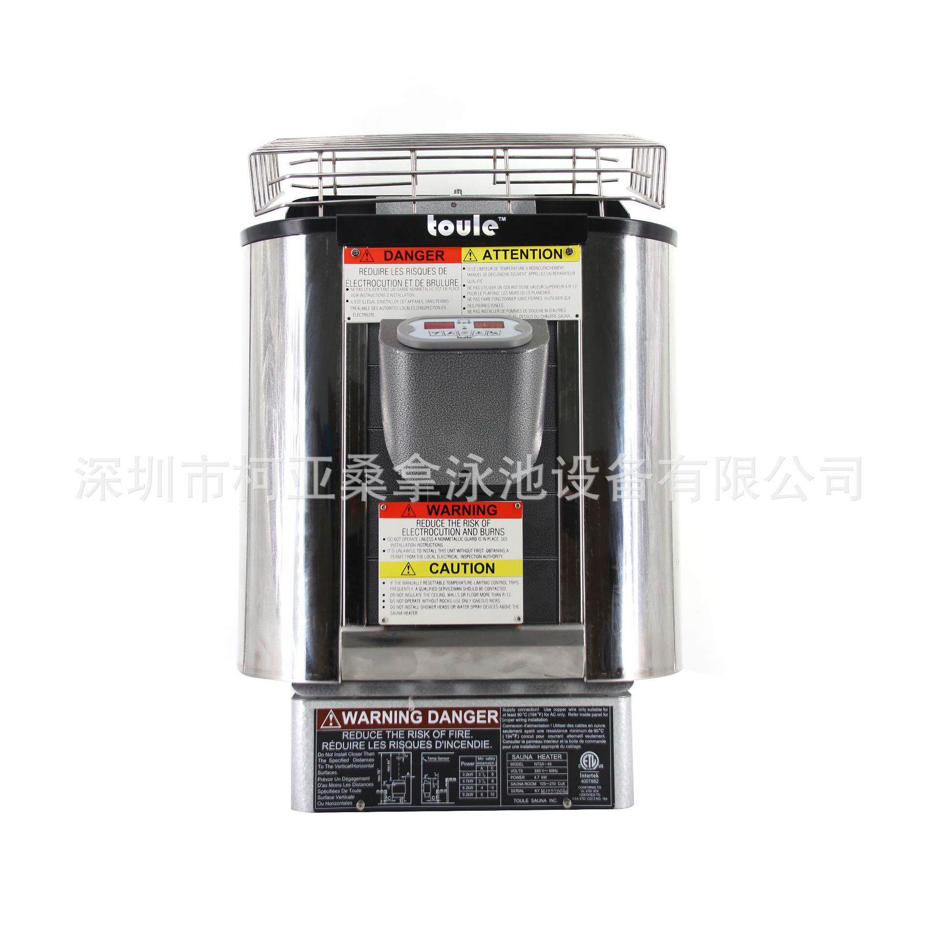 ETL安全认证桑拿炉数显内控桑拿房干蒸炉桑拿节能耐用设备汗蒸炉