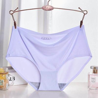 Women Seamless Panties Mid Waist Briefs Knickers Underwear