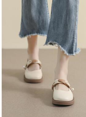 意大利【设计师】AndreaKathy配裙子玛丽珍小皮鞋女温柔平底单鞋