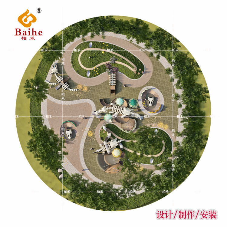 新款游乐不锈钢滑设备塑料户外幼儿园滑梯大型滑梯恐龙组合非标