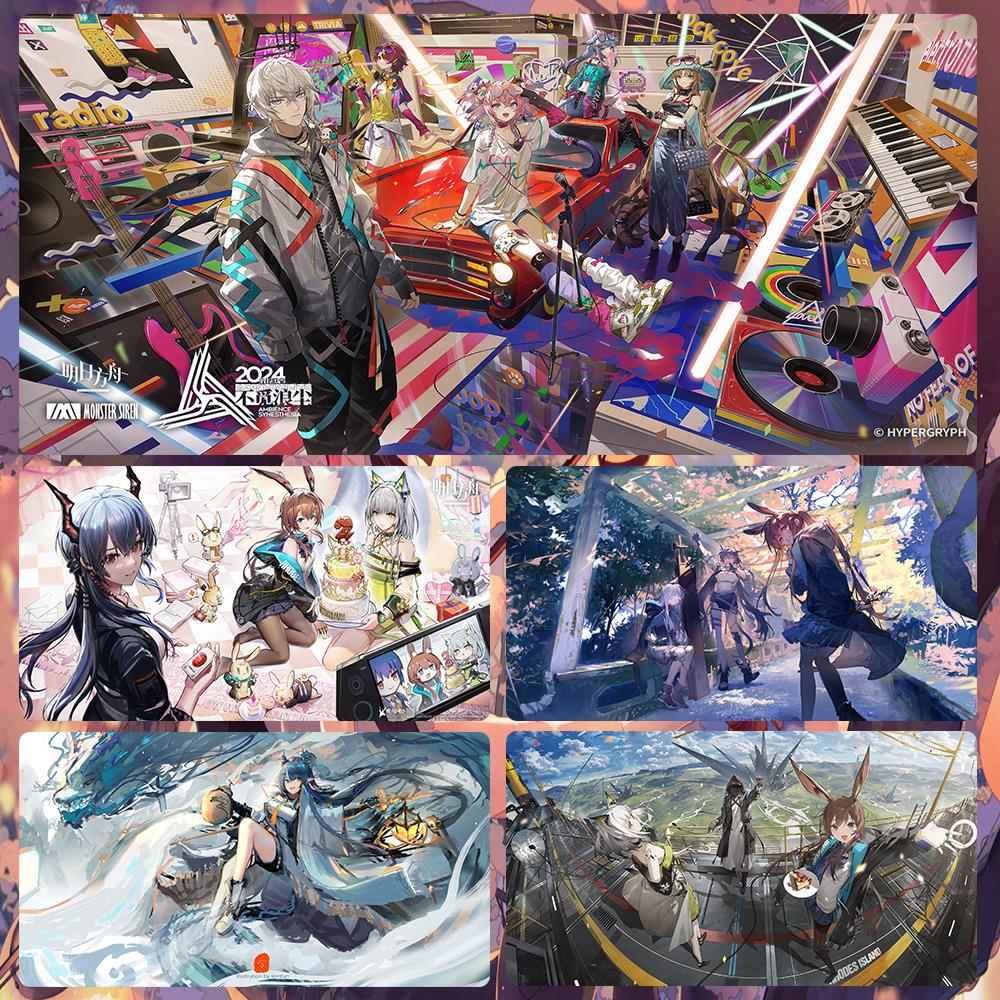 明日方舟鼠标垫超大电竞游戏动漫男生加厚键盘垫电脑桌垫大号耐用