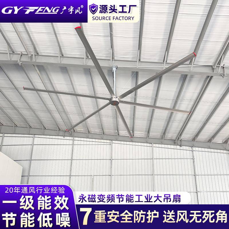 工业大吊风扇7米超大风力厂房间车永扇磁电机大功率大风量变频