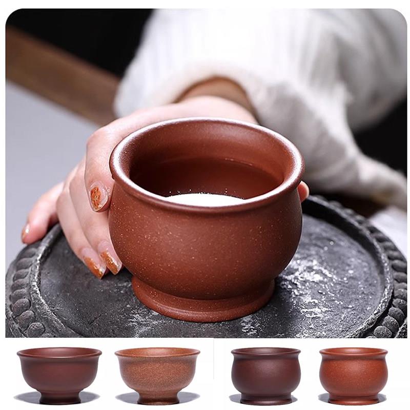 和素宜兴紫泥降坡泥主人杯茶杯大容量紫砂品茗杯单杯单个大号杯子