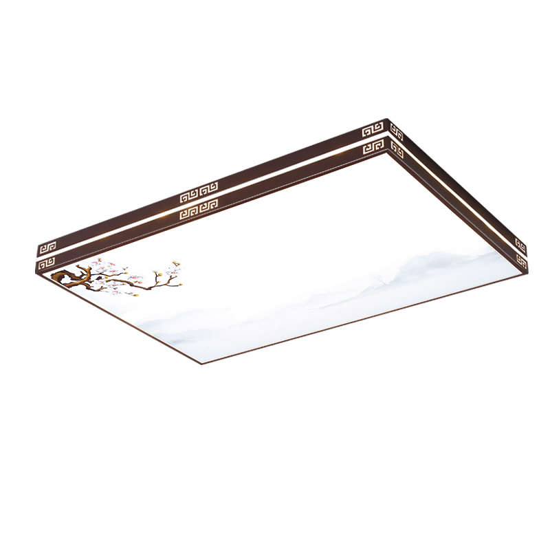 新中式客厅吸顶灯简约现代大气家用长方形房间灯主卧室灯具餐厅灯