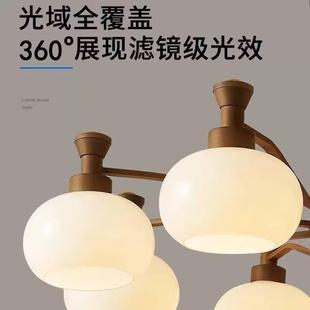 套629中古风客厅吊大5灯美式 柿子灯具全屋餐组 复古气主灯202新款