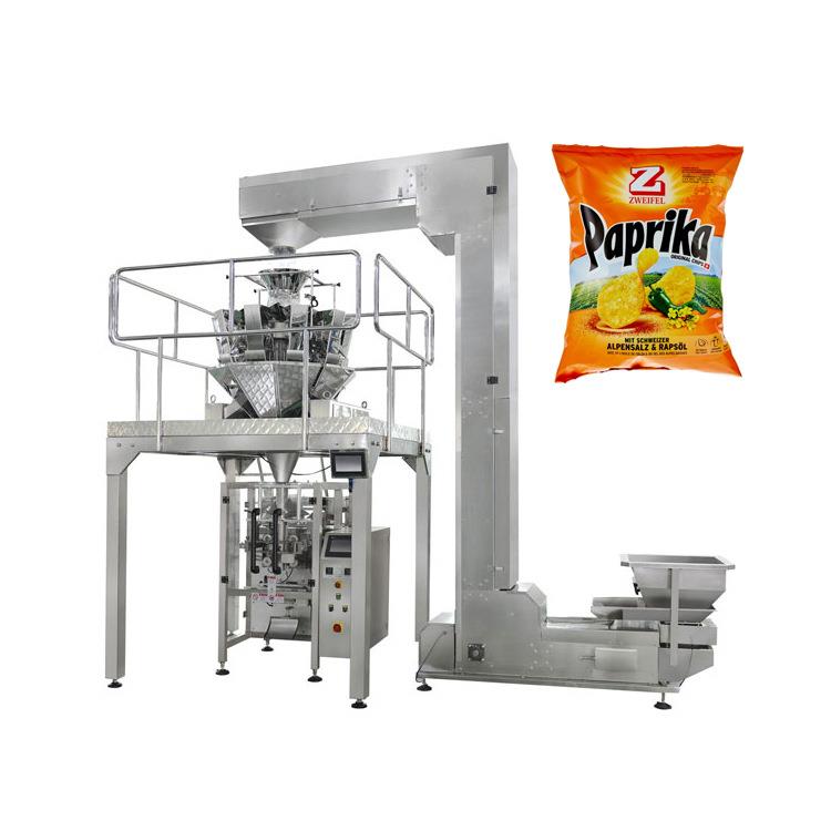 膨化食品大型颗粒自动称重定量电子秤一体包装机械设备袋装封口机