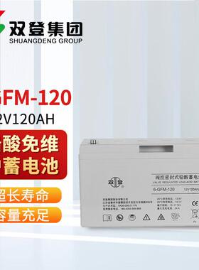双登蓄电池6-GFM-120 电压容量12V120AH/C10放电率10HR极板