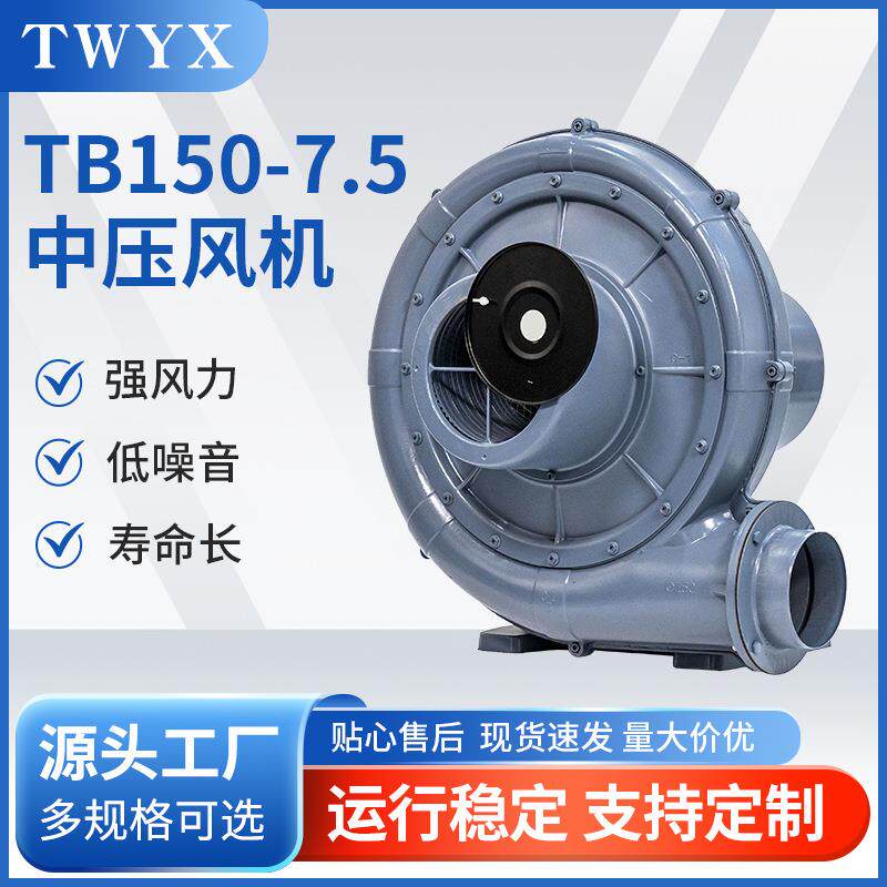 TB150-7.5透浦式中压鼓风机5.5KW分切机送风中压风机规格多样