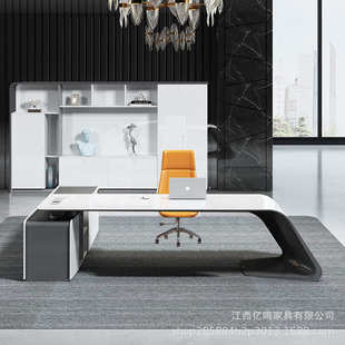 烤漆老板桌大班台总裁桌时尚个性经理桌主管办公桌简约现代创意