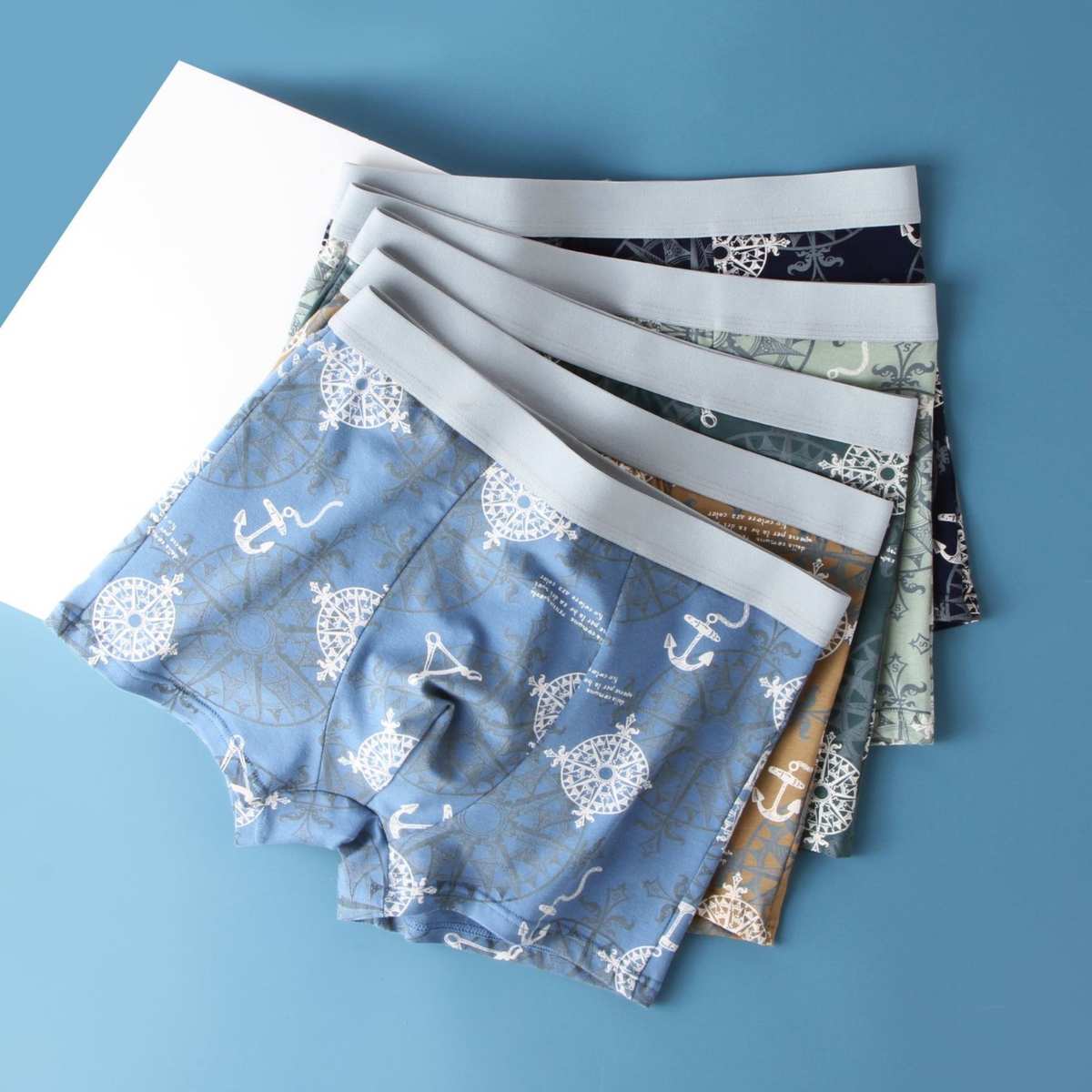 男士内裤纯棉印花抑菌底档潮男舒适透气男士平角裤厂家批发