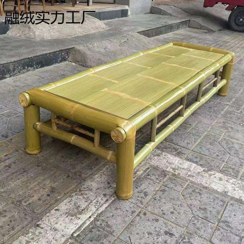 竹床全竹纯手工楠竹制作两用简易一体单人家用双人午休传统竹凉床