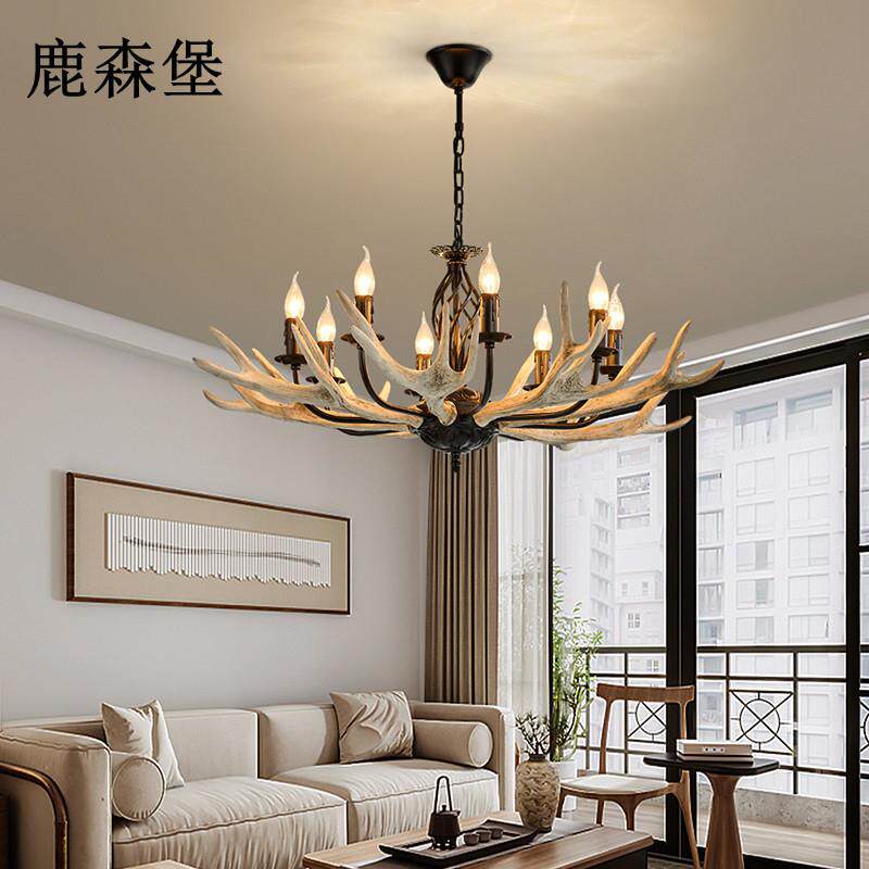 鹿角吊灯北欧创意客厅餐厅书房卧室吊灯个性服装店展厅装饰吊灯