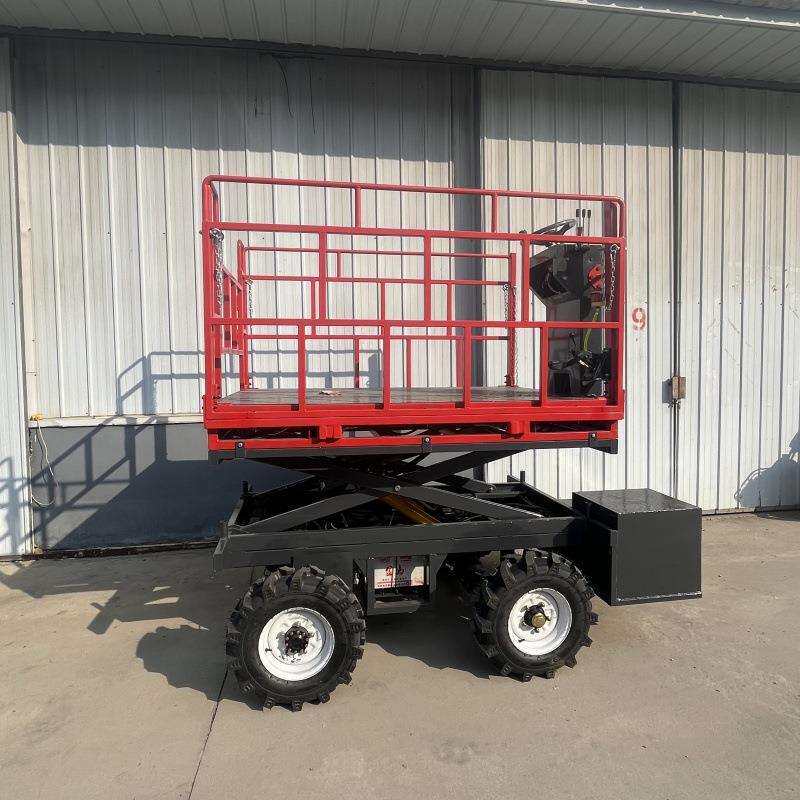 电动轮式采摘升降车移动剪叉果园升降平台增程发电延长续航