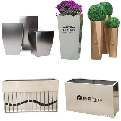 户外不锈花1箱组钢林铁合艺花架售楼部树箱广场花坛街定制盆园花