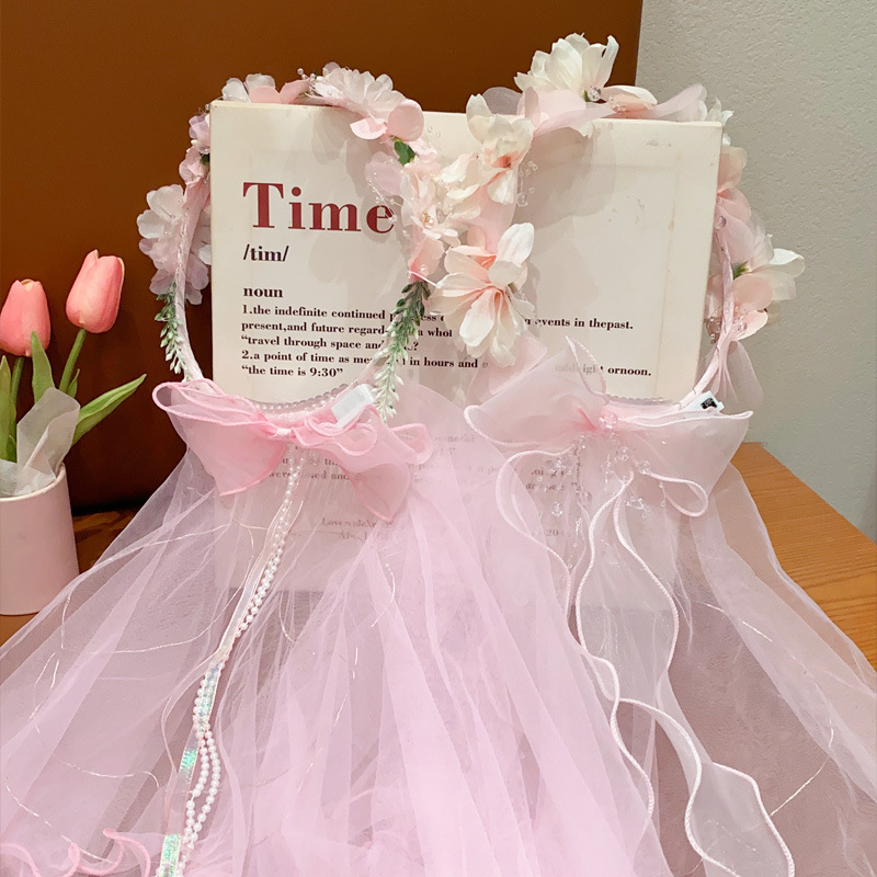 头纱女童花环发饰儿童公主发饰