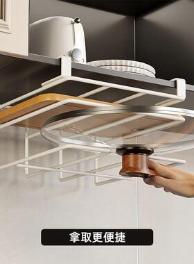 厨厨多功能房挂架打孔双层置物架TSX免具锅铲收纳架