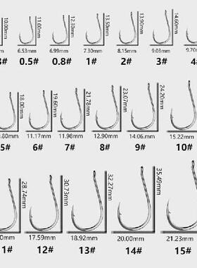 5Pack Carbon Steel Fishing Hooks Barbed Hook Back Barb Carp