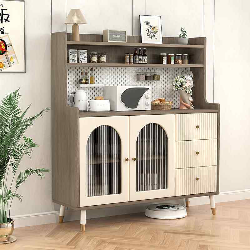 AL奶油8风简约现代实木边柜靠墙一客厅体储CBG-03物收纳边餐柜茶