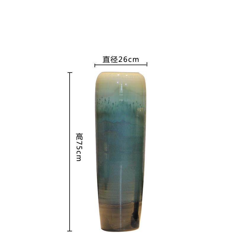 正品景德式镇陶瓷宾馆欧式中落花地式大瓶客厅口花筒装饰插花入摆