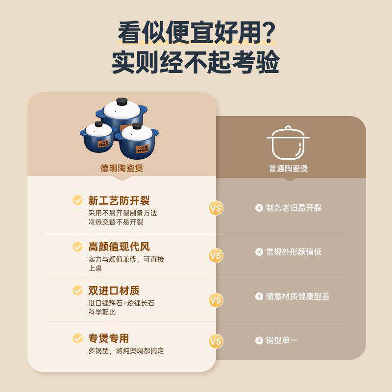 锅斯炉专用DM-ZZB20家用煲汤沙锅砂炖锅瓦耐高温陶瓷锅瓦煲煲仔饭