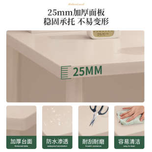 电脑桌梳妆台一体卧室简约女生白色化妆桌家用简易写字台办公书