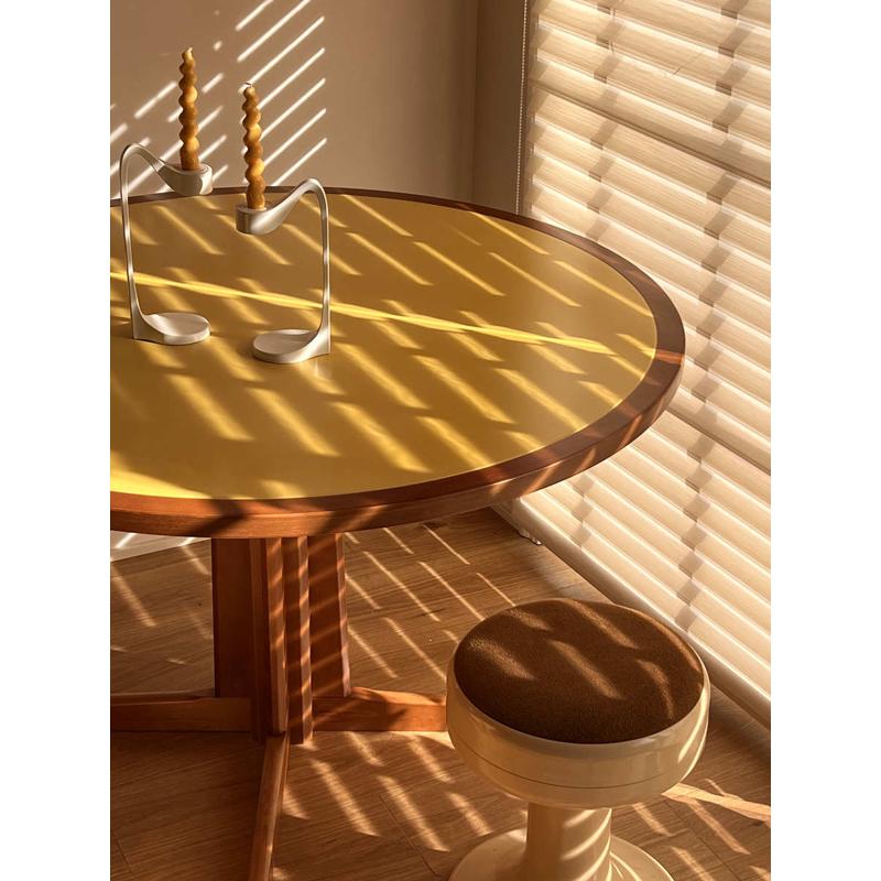 「大圆桌」故我今我圆球戏法系列实木不锈钢餐桌复古饭桌餐厅客厅