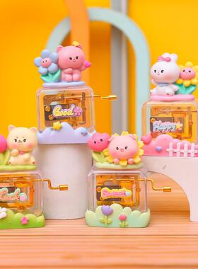 萌宠八音盒动物派对萌宠音乐会可爱手摇音乐盒学生儿童创意礼物批