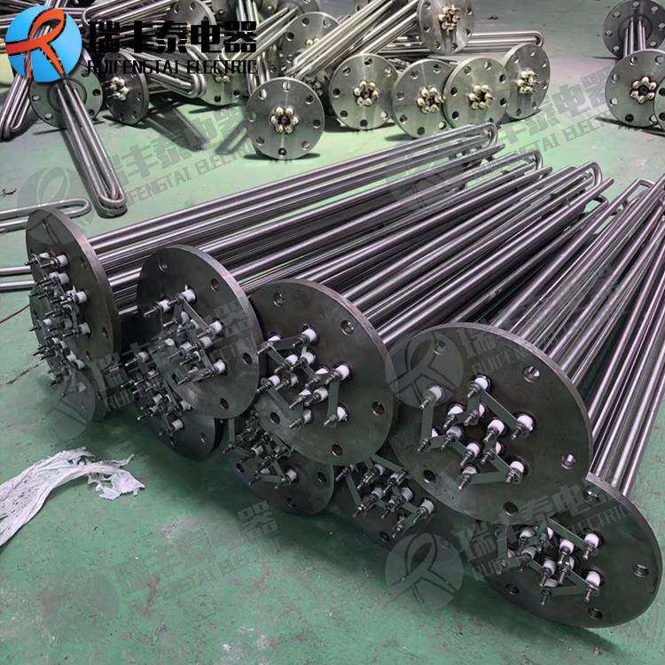 厂家模温机加热管不锈钢大功率法兰电热管水箱加热管液体发热管