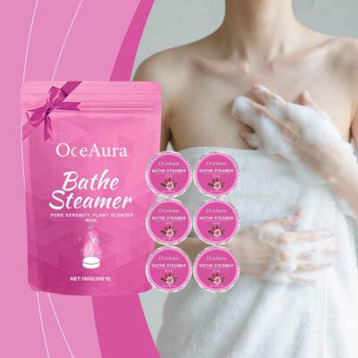 OCEAURA Bath Steam Aromatherapy Tablet - Rose Scent for Gent