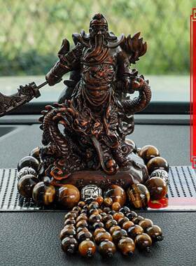 2025龙年汽车摆件关羽关公小车上装饰品中控台高级感男士大气女生