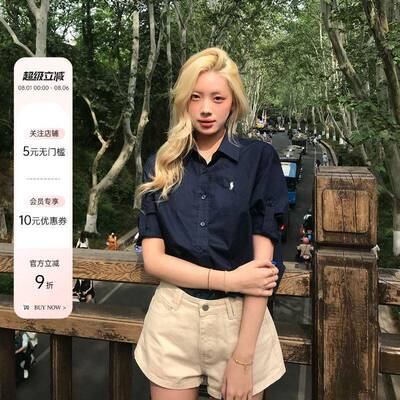 8uioio 漫步梧桐 卡其色休闲 牛仔短裤女夏2025新款辣妹阔腿热裤
