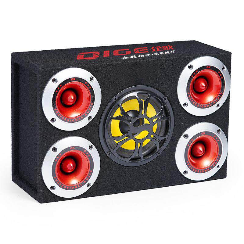 5扬声器汽车蓝牙低音炮12V24V220V音频超低音高音量卡拉ok