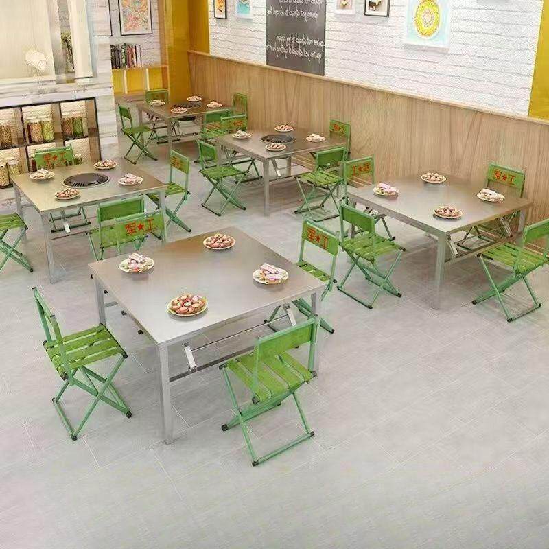 不锈钢便IFE叠桌夜折市饭快餐摆摊桌户外携露营方形桌店子烤火桌