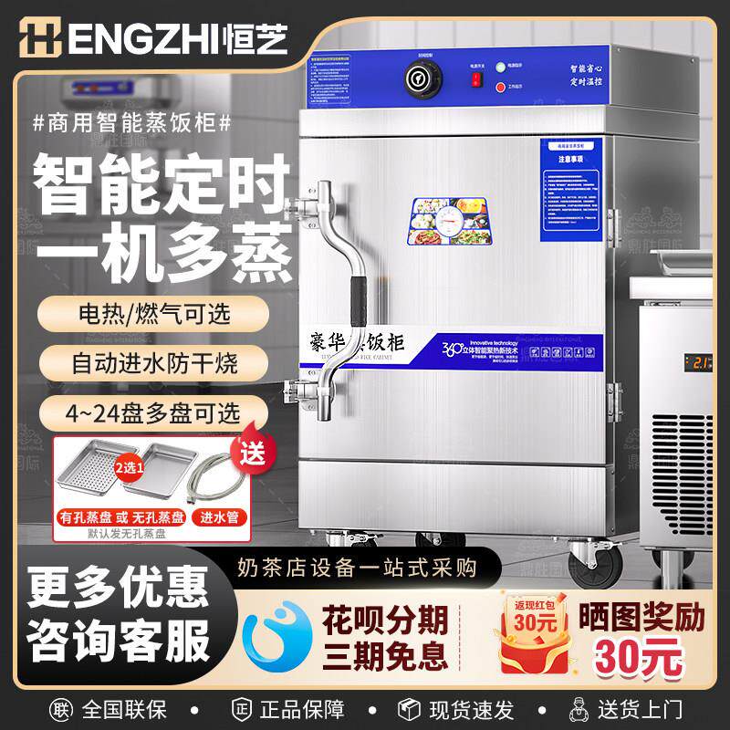 恒芝全自动商用蒸饭柜家用小型电蒸箱燃气电气食堂炖汤馒头蒸包炉