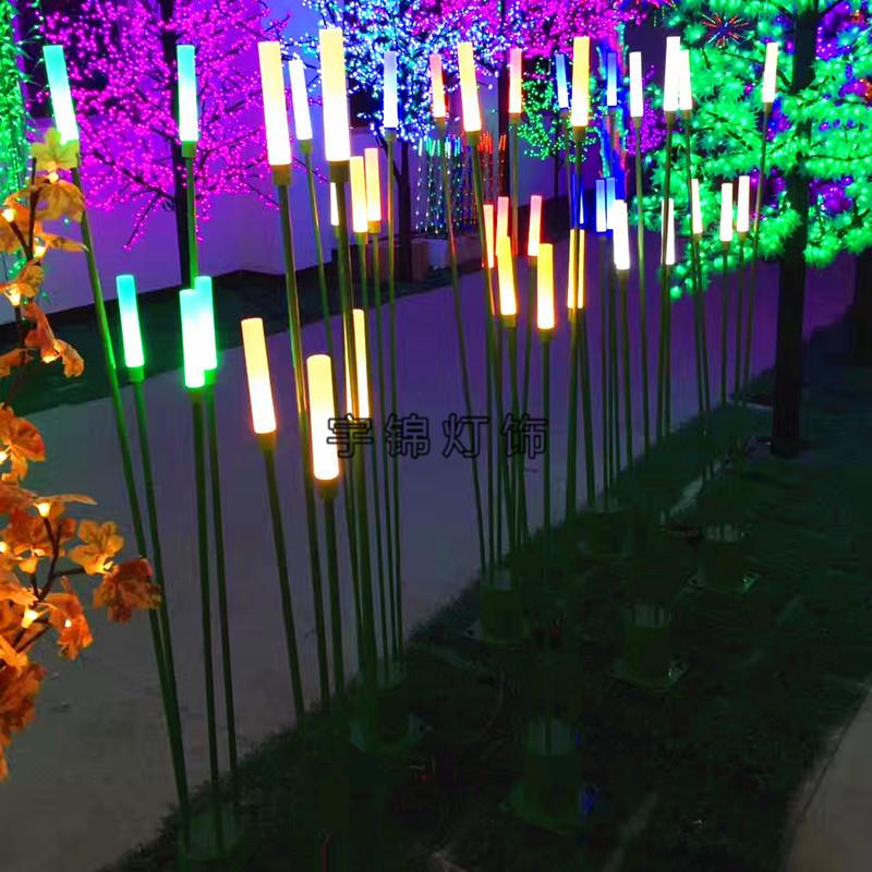 亚克力河边亮化景观水滴组合LED气泡芦苇灯户外防水工程装饰灯