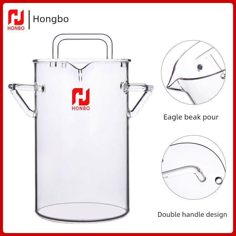 石英无硼加厚烧杯带把手烧杯贵金属提炼搅拌容器具5L带刻度5000ml