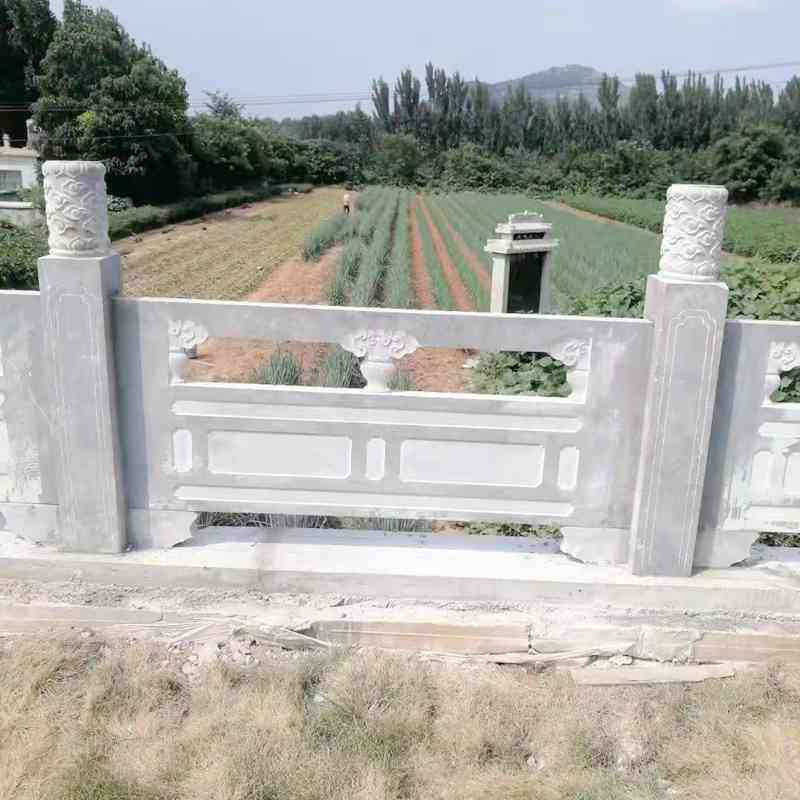 栏杆白工厂石栏杆围栏花岗岩麻石石雕 青芝麻景区河道栏板直供