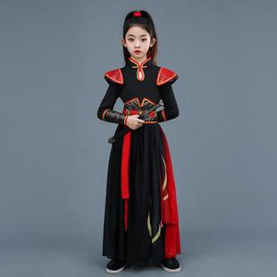 古装 甲王行剑舞服装 六侠一儿童出打鼓服中国风客风演服霍象元 新款