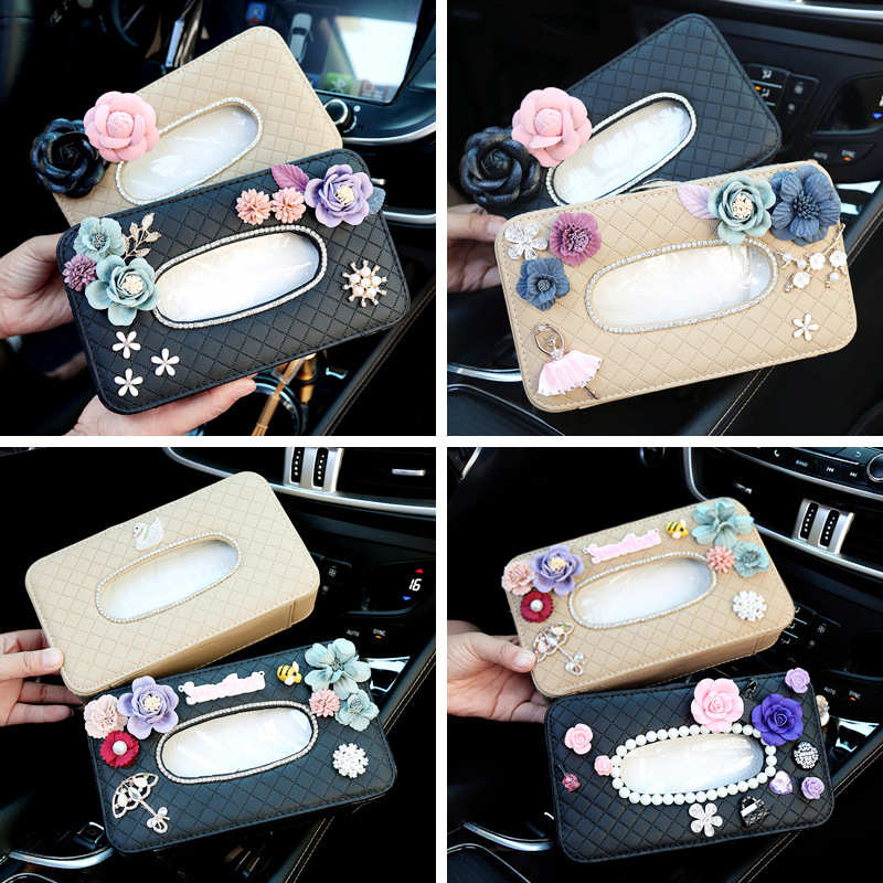 U7R创意手工汽车用品车载纸巾盒车内纸抽遮阳板挂式餐巾多功能抽