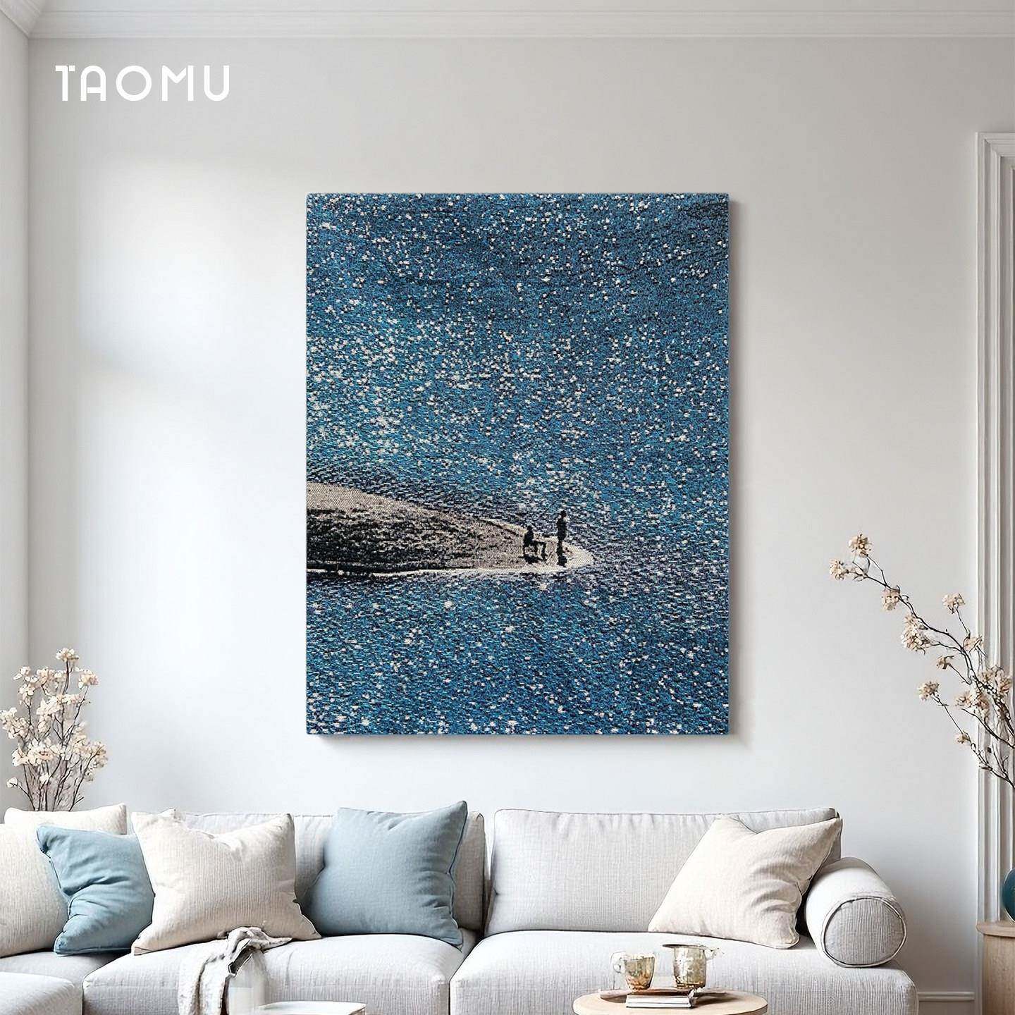 TaoMu治愈手工diy挂毯画客厅沙发背景墙装饰画挂画落地画玄关装饰