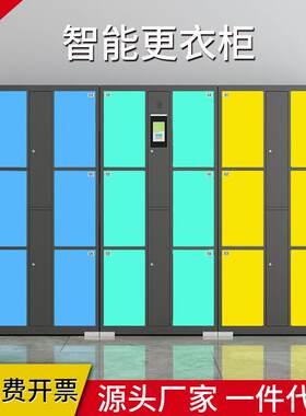 储物柜超市商场存包柜浴室刷卡更衣柜6门人脸识别柜商用文件柜