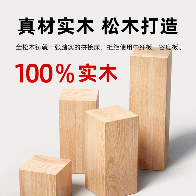 实木儿童床拼接床家用大床加宽拼接木床加宽床边单人床婴幼儿小床