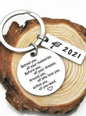 Metal Graduation Gift Keychain Class Of 2025 Key Ring For Hi
