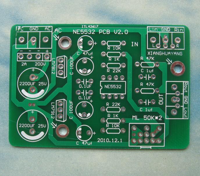 电子前级板放大板原理图pcb空板