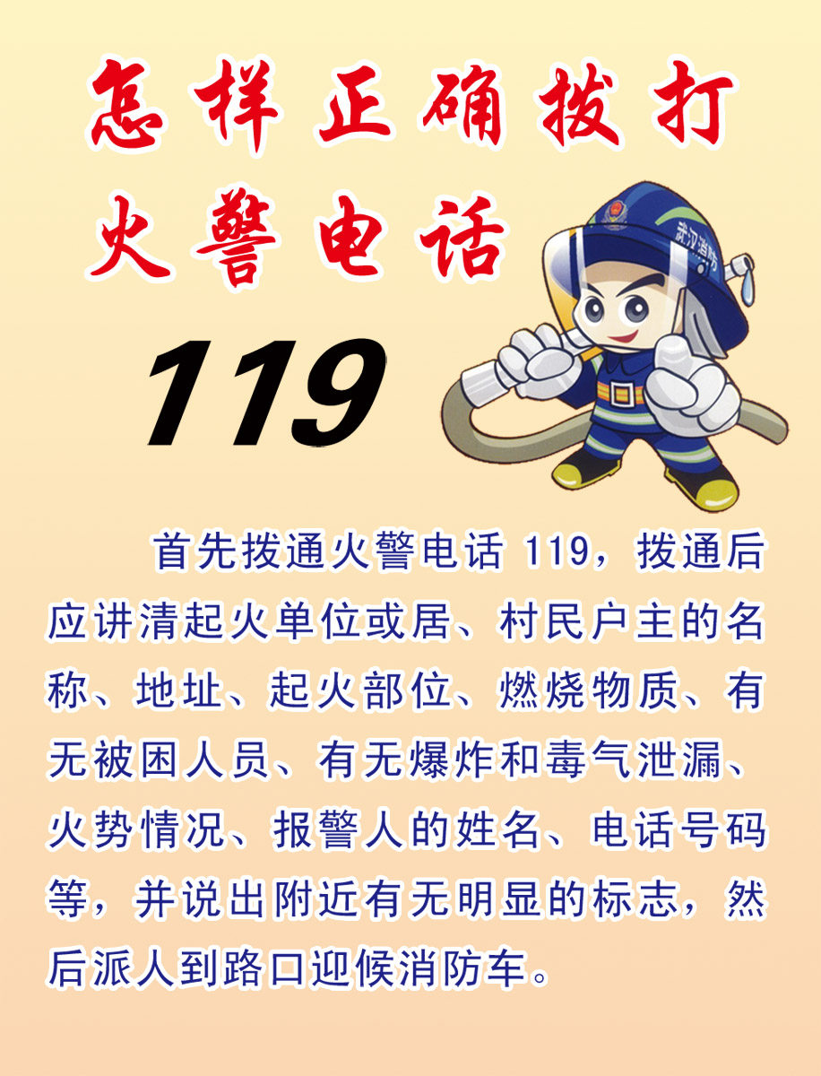 海报印制83素材消防展板3正确拨打火警电话119