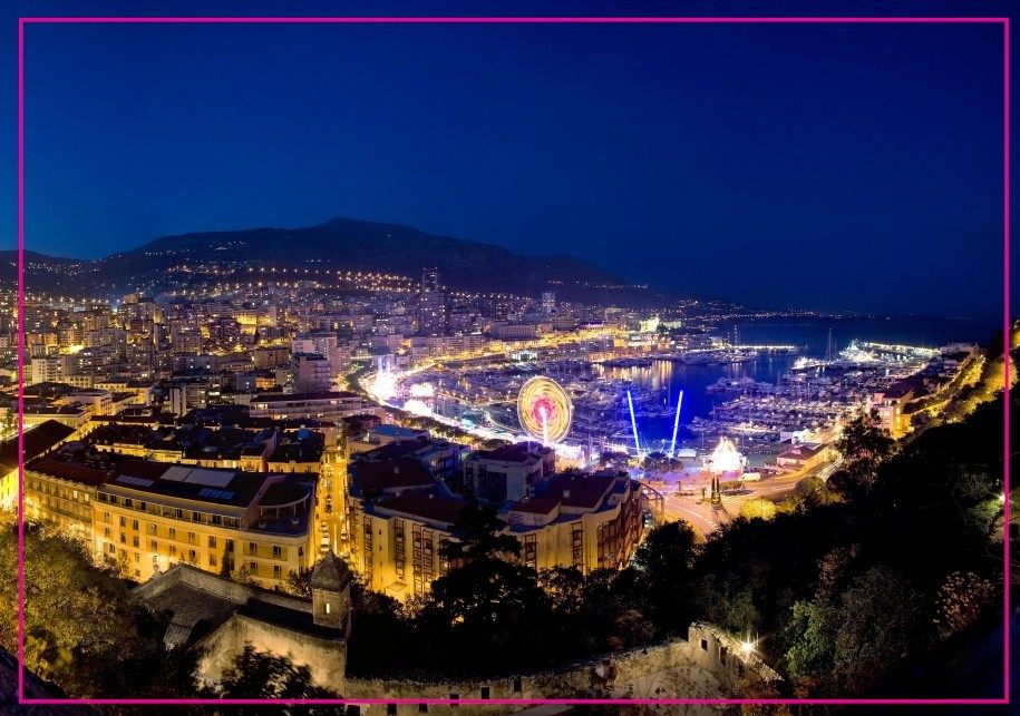 欧洲旅游渡假胜地摩纳哥城夜景 旅游纪念礼品冰箱贴5506