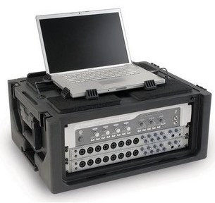 SKB Studio Flyer 4U 19-RSF4U便携式带轮录音设备箱/机箱