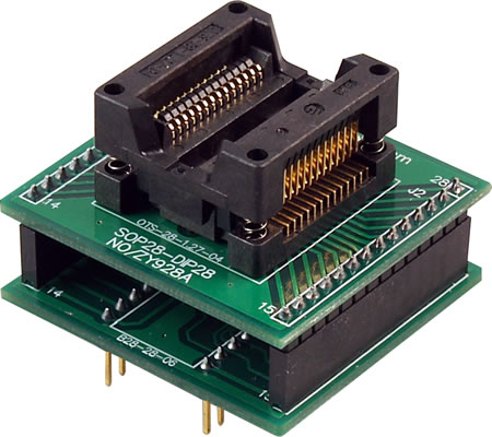周立功专用适配器 烧录座 适配座 广州致远 ZY928A SOIC28/SOP28